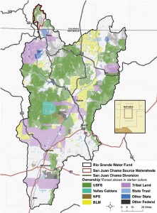 The Rio Grande Water Fund area includes forests, agricultural lands and communities from Belen north to the Colorado border.